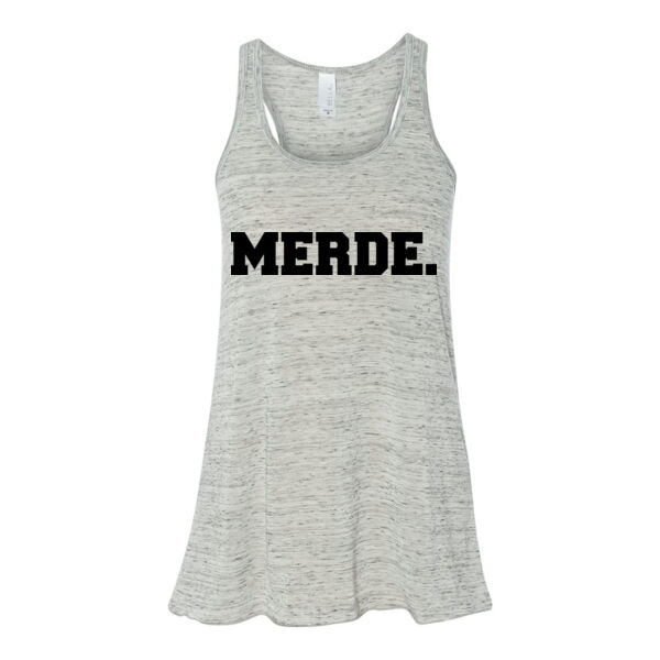 Merde. - Bella Ladies' Flowy Racerback Tank (S) Thumbnail