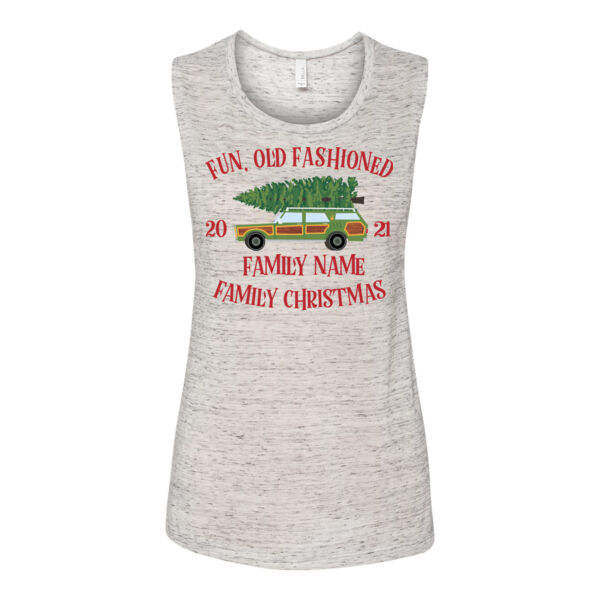 Fun, Old Fashioned Family Christmas  - Bella Flowy Scoop Muscle Tank (S) Thumbnail
