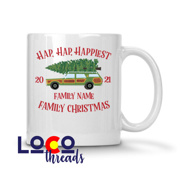 Hap, Hap, Happiest Family Christmas - 11 oz Ceramic Mug Thumbnail