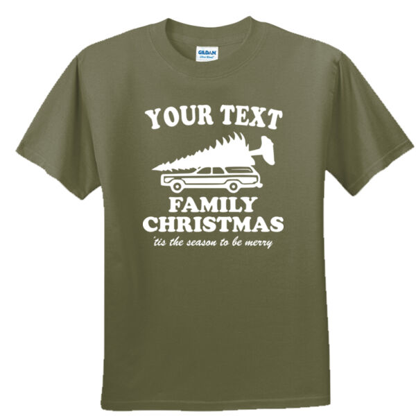 Custom Personalized Family Christmas, 'tis the season to be merry - Unisex or Youth Ultra Cotton™ 100% Cotton T Shirt Thumbnail