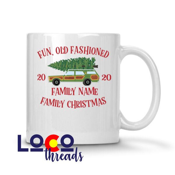 Fun, Old Fashioned Family Christmas - 11 oz Ceramic Mug Thumbnail