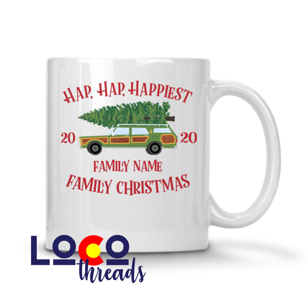 Hap, Hap, Happiest Family Christmas - 11 oz Ceramic Mug Thumbnail