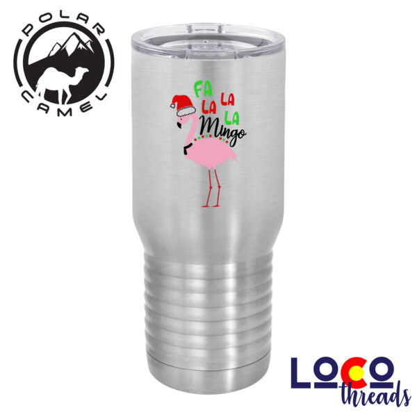 Fa La La La Mingo Christmas - 2 sided print - Polar Camel 20 oz. Tall Stainless Steel Vacuum Insulated Tumbler Thumbnail
