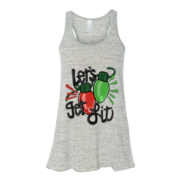 Let's Get Lit - Bella Ladies' Flowy Racerback Tank (S) Thumbnail