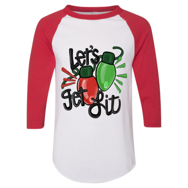 Let's Get Lit - Adult 3/4-Sleeve Baseball Jersey (S) Thumbnail