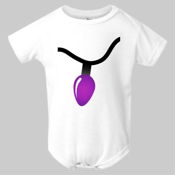 Purple Christmas Light - Infant Polyester Bodysuit Onsie Thumbnail
