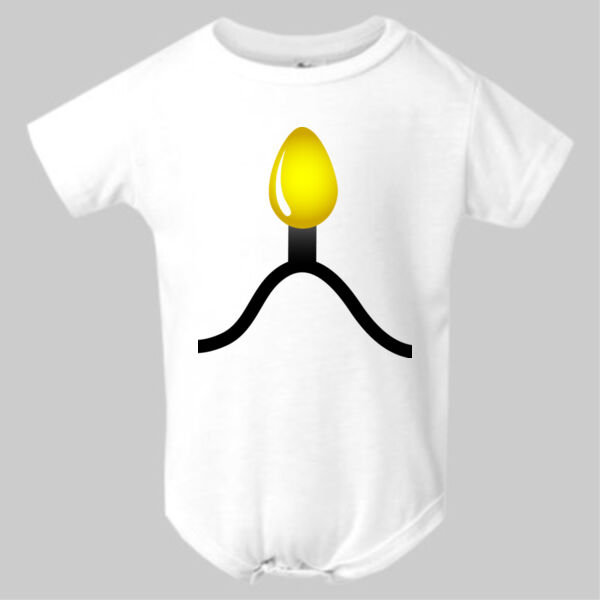 Yellow Christmas Light - Infant Polyester Bodysuit Onsie Thumbnail