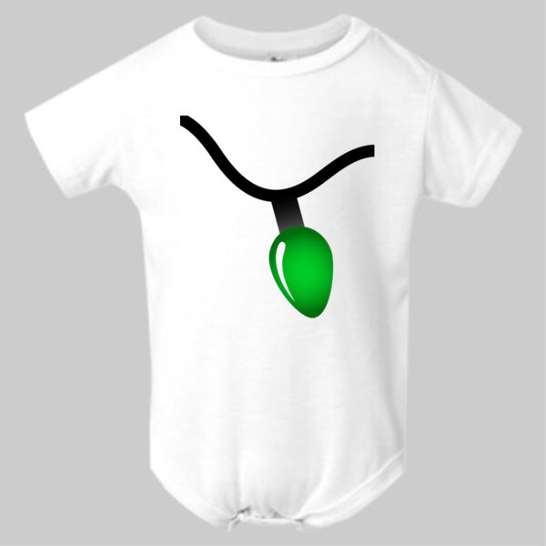 Green Christmas LIght - Infant Polyester Bodysuit Onsie Thumbnail