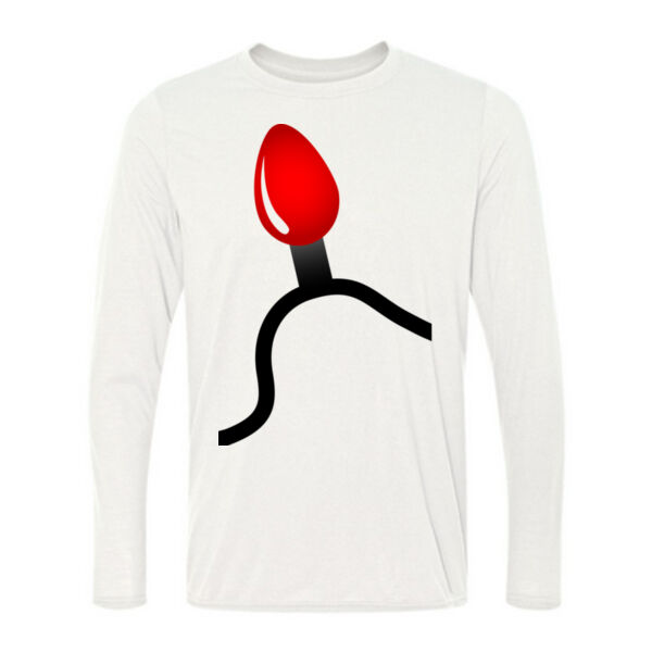 Red Christmas Light - Light Long Sleeve Ultra Performance Active Lifestyle T Shirt Thumbnail
