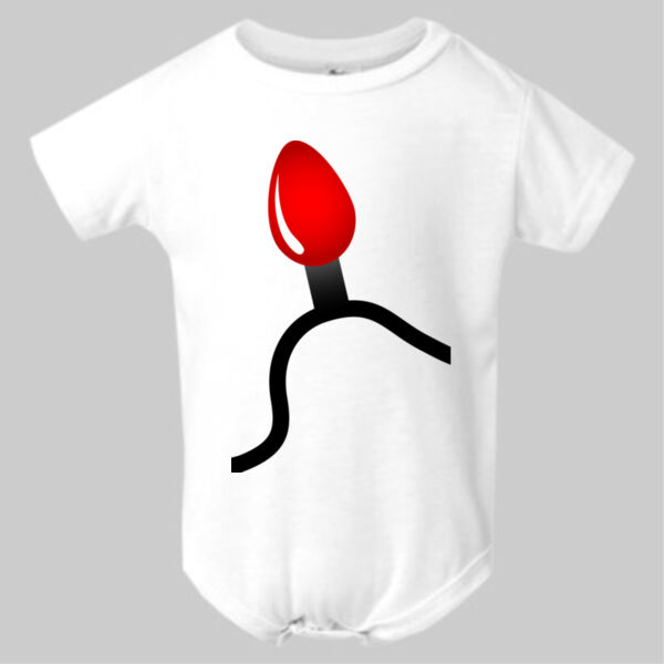 Red Christmas Light - Infant Polyester Bodysuit Onsie Thumbnail