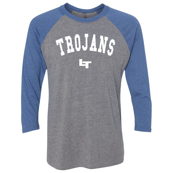 TROJANS LT - Unisex Tri-Blend Three-Quarter Sleeve Baseball Raglan Tee Thumbnail