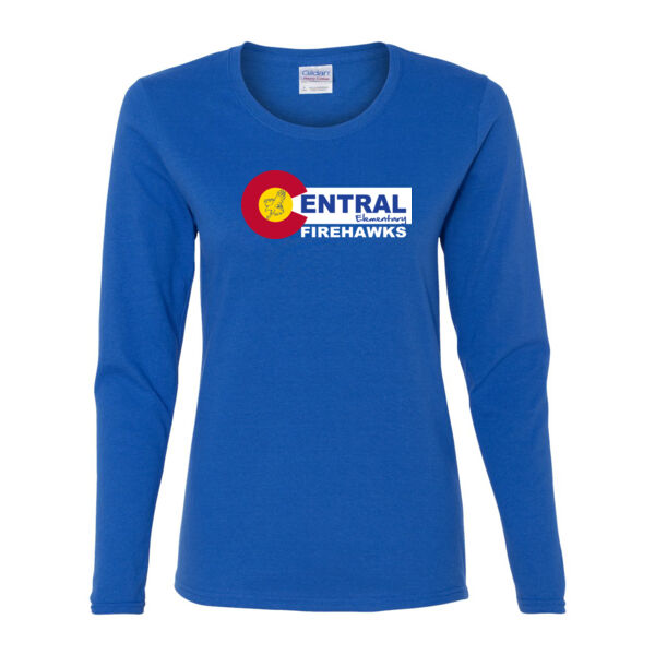 Central CO Design - Gildan Ladies Ultra Cotton™ Long Sleeve Missy Fit T Shirt Thumbnail
