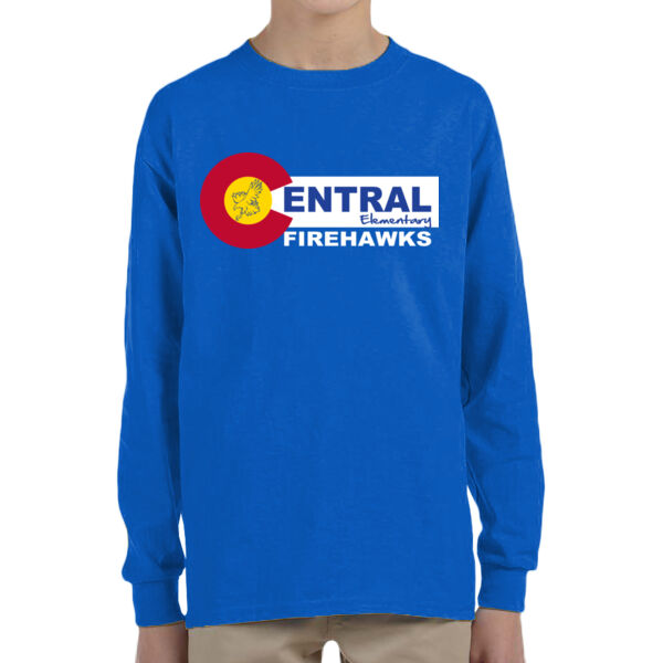Central CO Design - Youth Ultra Cotton® 6 oz. Long-Sleeve T-Shirt Thumbnail