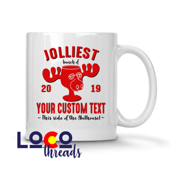 Jolliest Bunch of Custom Christmas - 11 oz Ceramic Mug Thumbnail