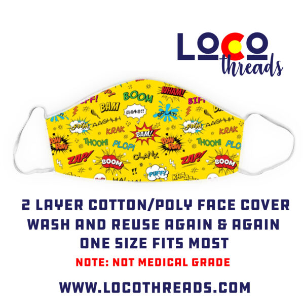 Comic Yellow - Face Cover (Mask) Thumbnail