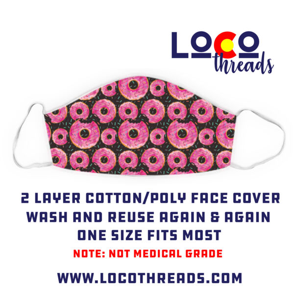 Pink Donuts - Face Cover (Mask) Thumbnail