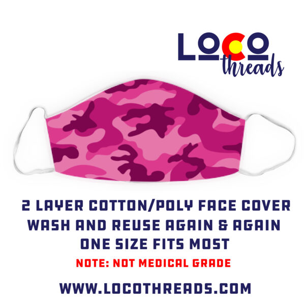 Pink Camo - Face Cover (Mask) Thumbnail