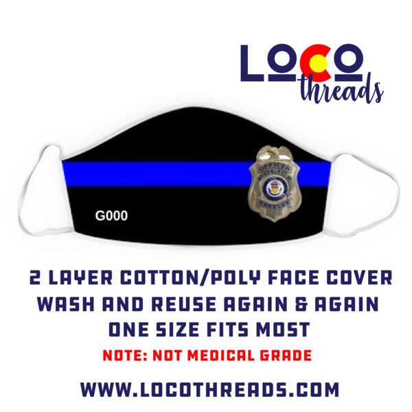 Greeley Police Badge - Face Cover (Mask) Thumbnail