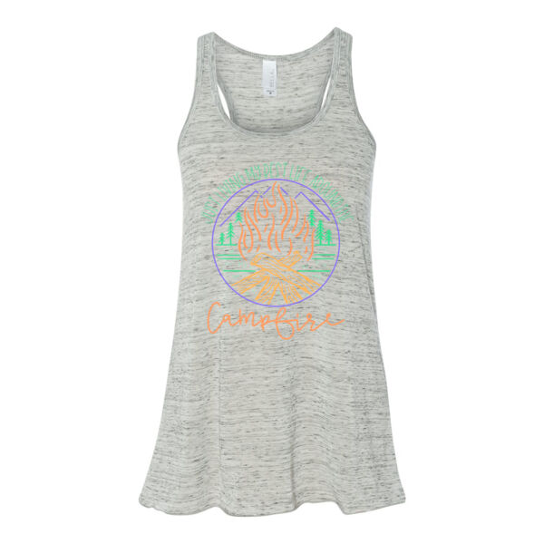 Best Life @ The Campfire - Bella Ladies' Flowy Racerback Tank (S) Thumbnail