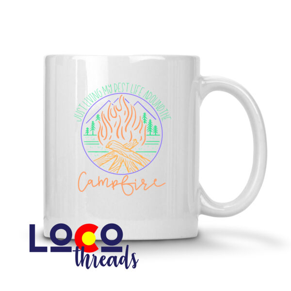 Best Life @ The Campfire - 11 oz Ceramic Mug Thumbnail