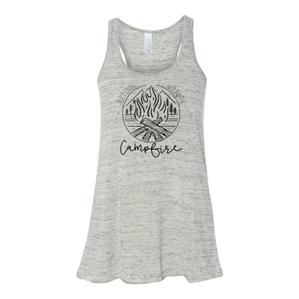 Best Life @ The Campfire - Bella Ladies' Flowy Racerback Tank (S) Thumbnail
