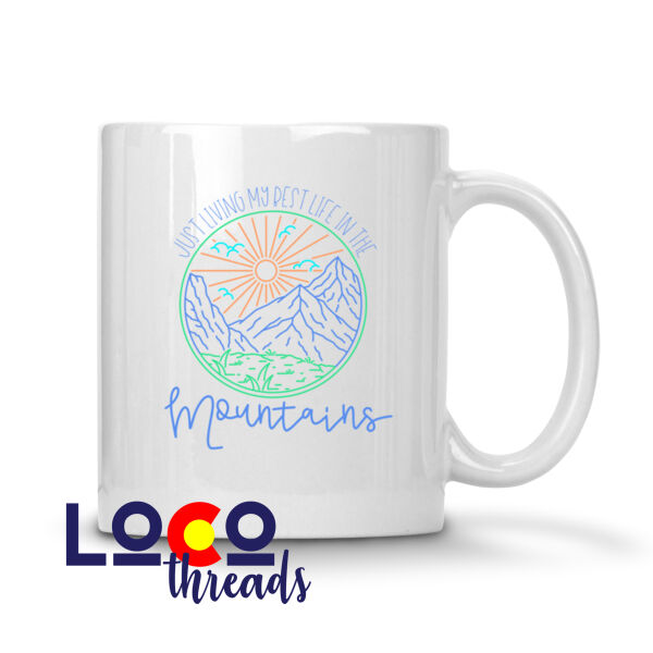 Best Life In The Mountains! - 11 oz Ceramic Mug Thumbnail
