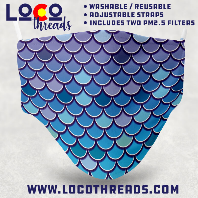 Mermaid - Adjustable Face Mask with 2 Filters Thumbnail