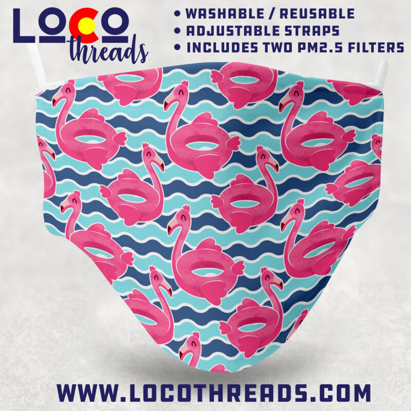 Flamingo Inner Tube - Adjustable Face Mask with 2 Filters Thumbnail