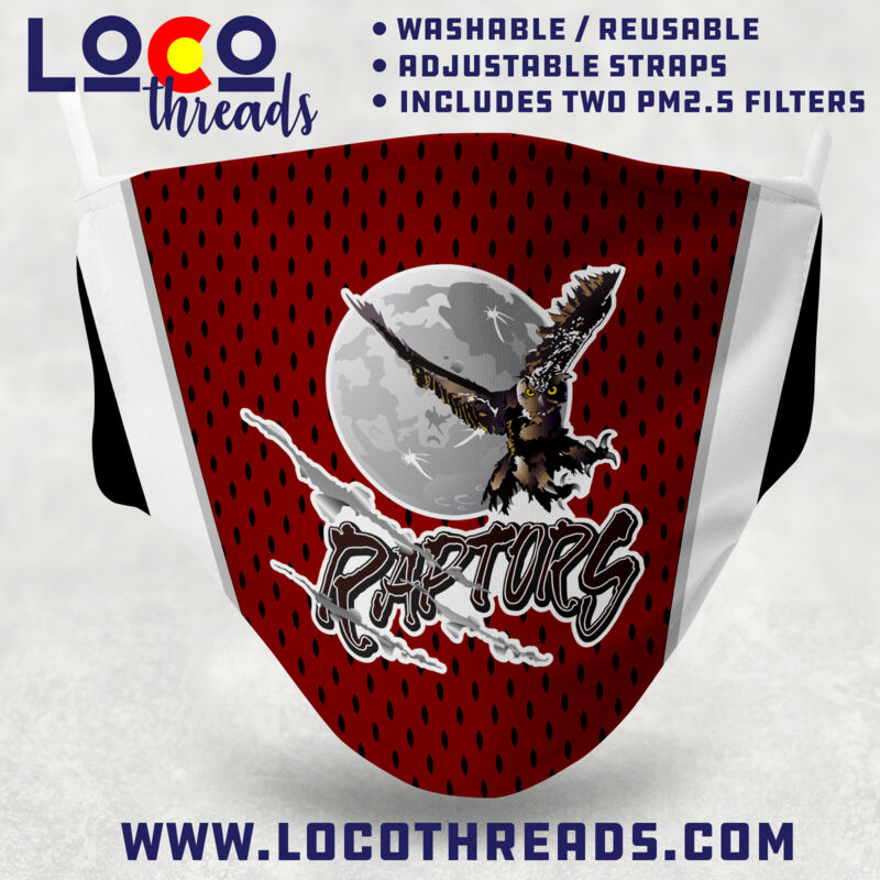 Silver Creek Raptors - Adjustable Face Mask with 2 Filters Thumbnail