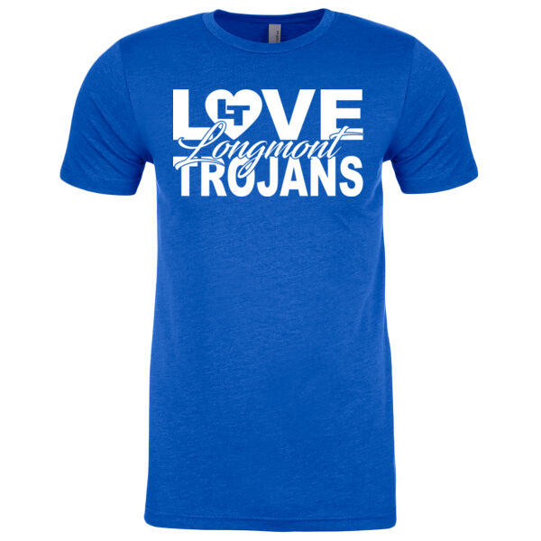 Love Longmont Trojans - Men's CVC Crew Thumbnail