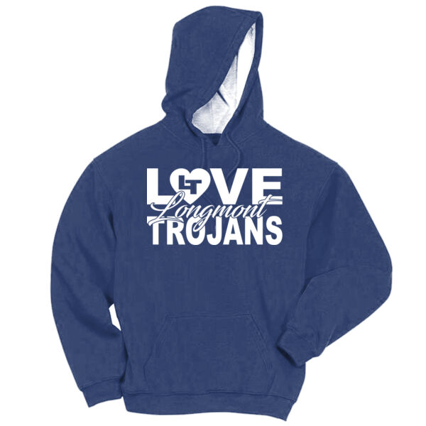 Love Longmont Trojans - Champion Reverse Weave® Pullover Hooded Sweatshirt Thumbnail