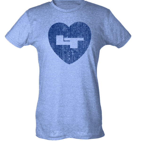 LT Longmont Trojans Heart - Ladies Slim Fit Poly-Rich Tee Thumbnail