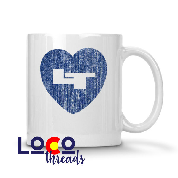 LT Longmont Trojans Heart - 11 oz Ceramic Mug Thumbnail