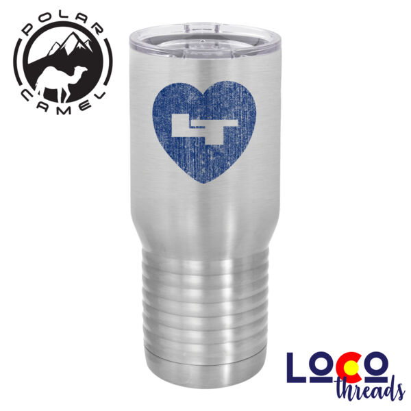 LT Longmont Trojans Heart - Polar Camel 20 oz. Tall Stainless Steel Vacuum Insulated Tumbler Thumbnail