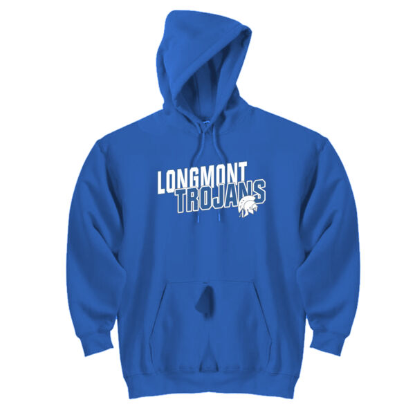 Longmont Trojans Athletics - DryBlend™ Pullover Unisex Hooded Sweatshirt Thumbnail