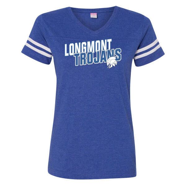 Longmont Trojans Athletics - LAT Ladies' Football Fine Jersey T-Shirt Thumbnail