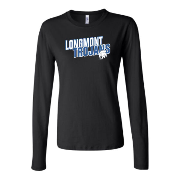 Longmont Trojans Athletics - Bella Long Sleeve Crew Tee Thumbnail