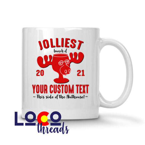 Jolliest Bunch of Custom Christmas - 11 oz Ceramic Mug Thumbnail