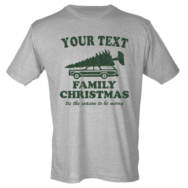 Custom Personalized Family Christmas, 'tis the season to be merry - Youth Poly-Rich Tee Thumbnail