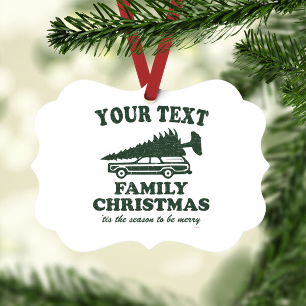 Custom Personalized Family Christmas, 'tis the season to be merry - Benelux Christmas Ornament Thumbnail