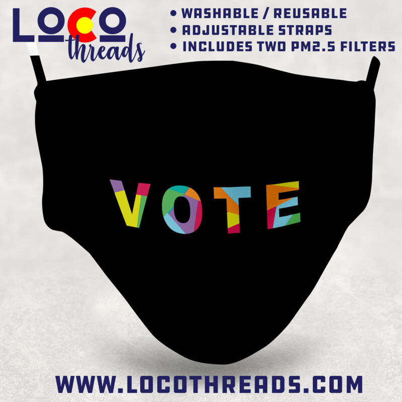 VOTE Multi Color - Premium Adjustable Face Mask with 2 Filters Thumbnail