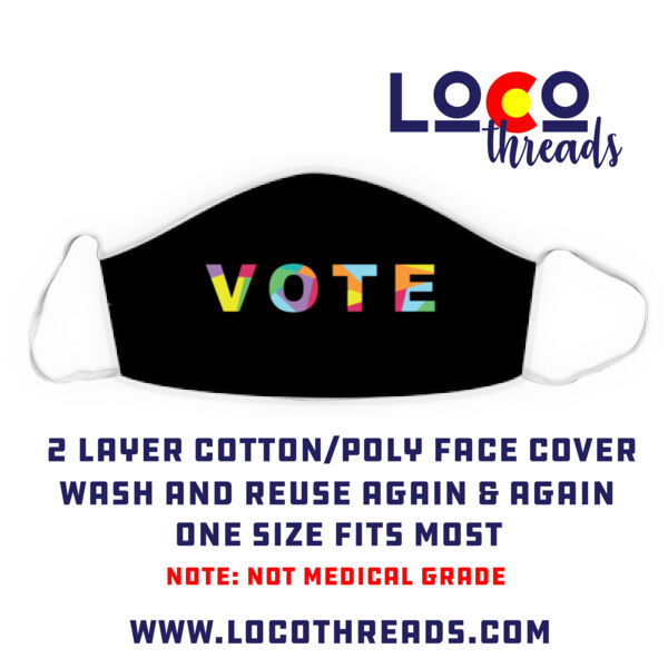 VOTE Multi Color - Face Cover (Mask) - Custom Thumbnail