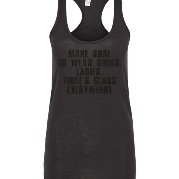 Glass Everywhere - Ladies Slim Fit Poly-Rich Racerback Tank Thumbnail