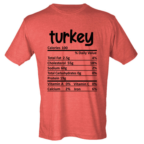 Matching Thanksgiving Shirts - Turkey Nutrition Facts - Youth Poly-Rich Tee Thumbnail