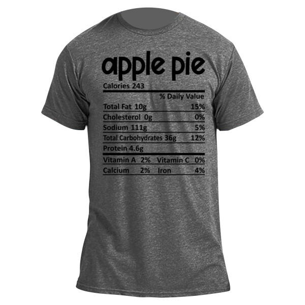 Matching Thanksgiving Shirts - Apple Pie Nutrition Facts - Unisex Poly-Rich Tee Thumbnail