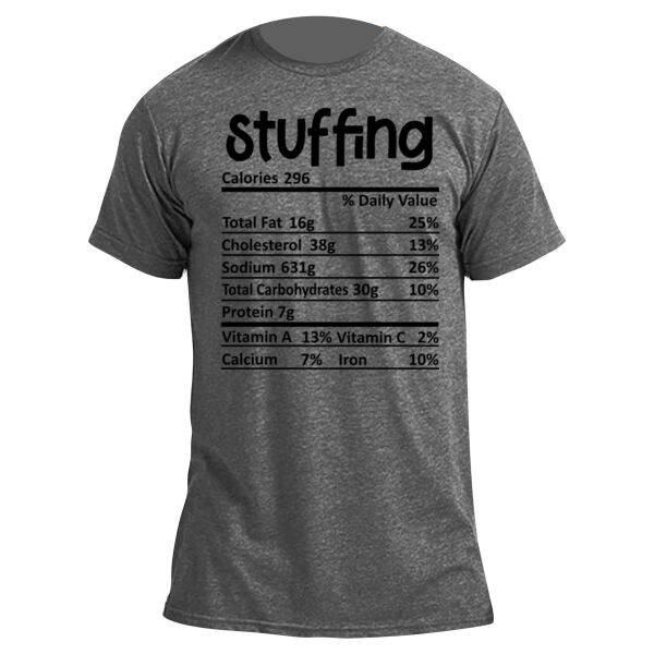 Matching Thanksgiving Shirts - Stuffing Nutrition Facts - Unisex Poly-Rich Tee Thumbnail