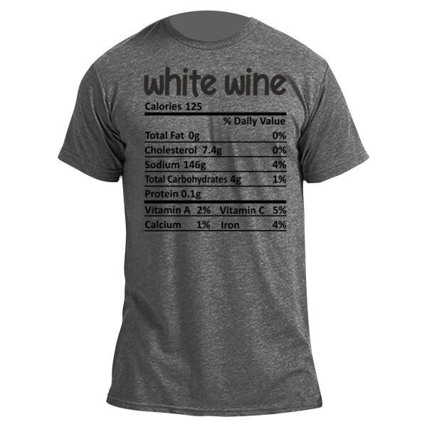 Matching Thanksgiving Shirts - White Wine Nutrition Facts - Unisex Poly-Rich Tee Thumbnail