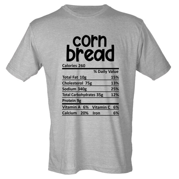 Matching Thanksgiving Shirts - Corn Bread Nutrition Facts - Youth Poly-Rich Tee Thumbnail
