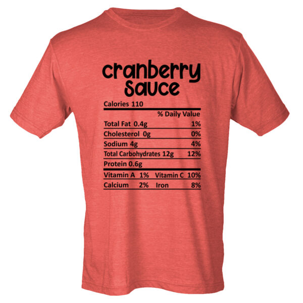 Matching Thanksgiving Shirts - Cranberry Sause Nutrition Facts - Youth Poly-Rich Tee Thumbnail
