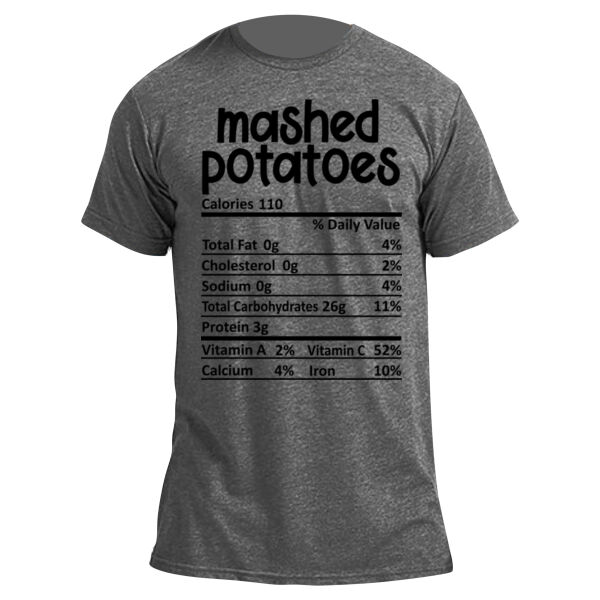 Matching Thanksgiving Shirts - Mashed Potatoes Nutrition Facts - Unisex Poly-Rich Tee Thumbnail